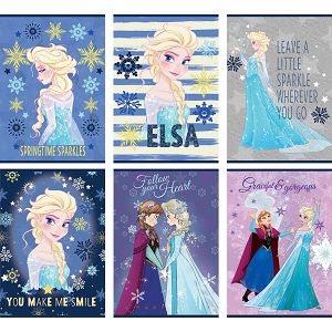 BILJEŽNICA A4/54L/Prazna FROZEN Disney, gliter 6motiva