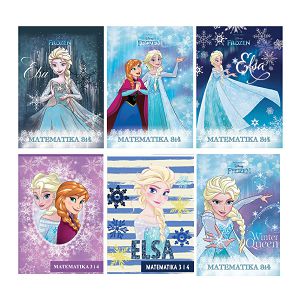 Bilježnica Matematika 3 i 4 GIRLS GOLD LINE Frozen 2motiva