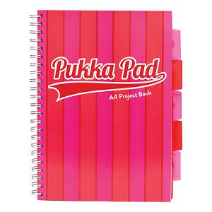 Blok kolegij A4/D PUKKA PAD VOGUE PINK 200 str. sa pregradama 26137