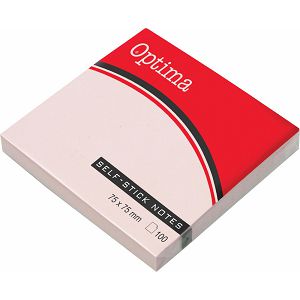 BLOK SAMOLJEPLJIVI Optima pastel rozi 75x75mm/100L