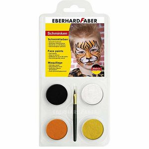 BOJA ZA LICE Tigar set + kist Eberhard Faber 4/1 790130