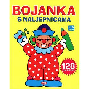 Bojanka s naljepnicama Klaun 3-6 god.