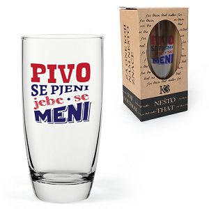 Čaša s tiskom 0.5L Art Line Pivo se pjeni je*e se meni