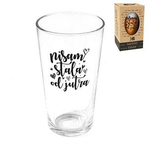 ČAŠA S TISKOM 560ml Nisam stala od jutra,u poklon kutiji 106327