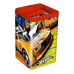 Čaša za olovke Hot Wheels metalna, četvrtasta 110238