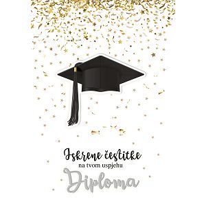 Čestitka TSA42 Iskrene čestitke diploma