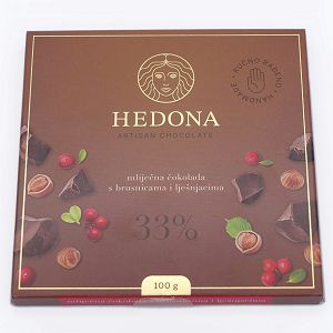 ČOKOLADA HEDONA Mliječna, s voćem 100g 082405