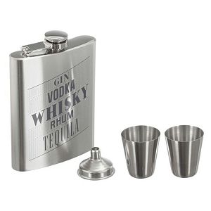 Čuturica/Pljoska Whisky metalna + ljevak +2 čašice 211631