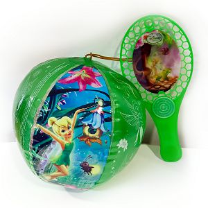 DISNEY LOPTA na napuhavanje s reketom 30cm Zvončica zelena