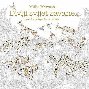 Divlji svijet savane – bojanka za odrasle