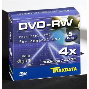 DVD-RW 4.7GB Traxdata 4X Jewel Box