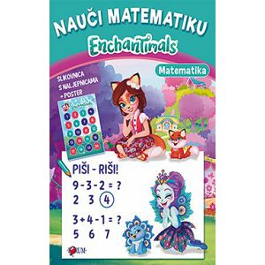 Enchantimals Nauči matematiku Slikovnica s naljepnicama+poster piši briši