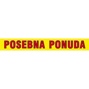 Etiketa POSEBNA PONUDA 15x2cm, plastificirana