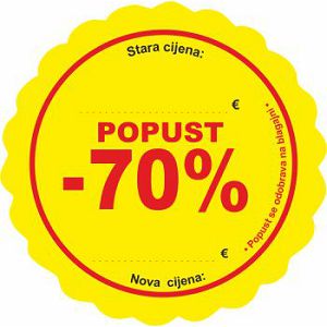 ETIKETE naljepnice ZALIJEPI-ODLIJEPI popust -70% 9 cm
