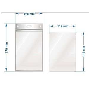 Etui PVC za vješati, unutarnje dimenzije114x144mm,vanjske 120x170mm