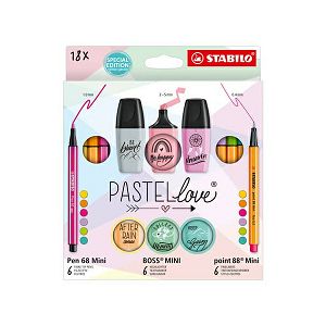 FLOMASTER STABILO 6/1 Pen 68 Mini + 6/1 textmarker mini + 6/1 Point 88 Mini 0365