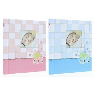 Foto album Gedeon DRS30 Baby Checker 23x28cm/60 stranica za lijepiti rozi/plavi