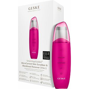 GESKE MicroCurrent Skin Scrubber & Blackhead Remover 9u1,magenta 002180