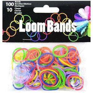 GUMICE LOOM BANDS za pletenje, mix boje+10 spojnica