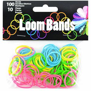 GUMICE LOOM BANDS za pletenje, mix boje+10 spojnica