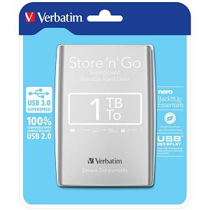 HARD DISK HDD Externi Verbatim 1TB 2.5" USB 3.0 black/silver