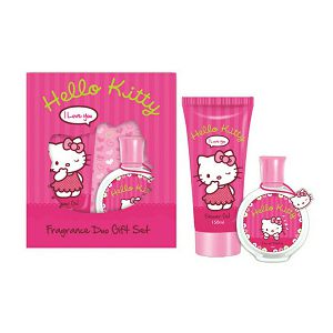 HELLO KITTY SET Gel za tuširanje 100ml + Parfem 50ml (jagoda) 118998