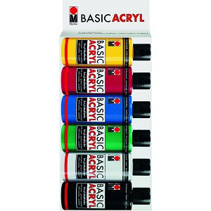 BOJA AKRILNA set 6x80ml Marabu (Acryl Color)