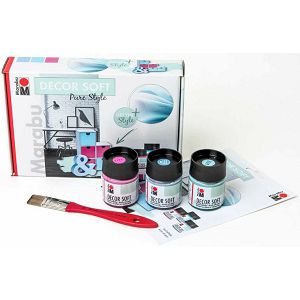 Hobby boja akrilna set Decor Soft Set Pure Style 3x15ml + kist Marabu 711373