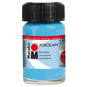 Hobby boja za porculan i keramiku 15ml Marabu svijetlo plava 090