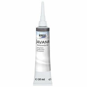 Hobby konturna boja za svilu, glitter srebrni efekt, Javana 20ml C Kreul