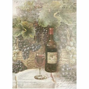 HOBBY Papir rižin za decoupage 21x29.7cm A4 1 Vino i grožđe