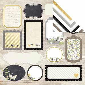 Hobby papir scrapbooking 30,5x30,5cm "Happily Ever After"