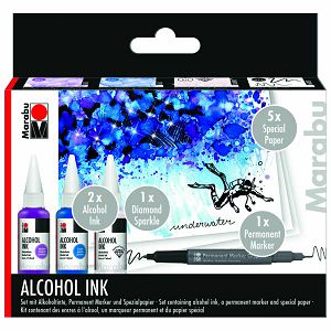 HOBBY TINTA ALKOHOLNA set 3/1,za fluid art tehnike Marabu 669971