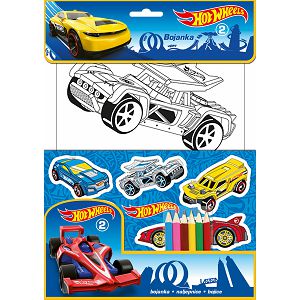HOT WHEELS 2 Bojanka s naljepnicama i bojicama 711645