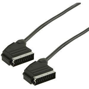 Kabel Scart-Scart 21p/21p , 9mm, silver, 1,5m