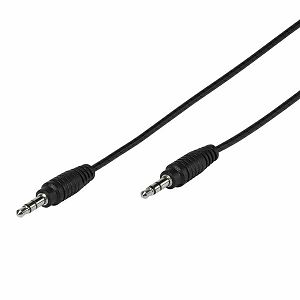 Kabel stereo 3.5mm-3.5m 1.0m M-M, za PC na zvučnike/slušalice, crni