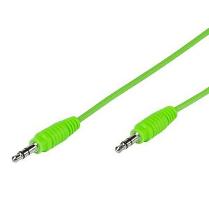 Kabel stereo 3.5mm-3.5m 1.0m M-M, za PC na zvučnike/slušalice, zeleni