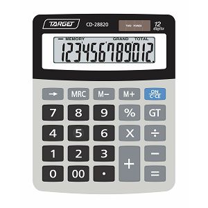 KALKULATOR TARGET CD-28820, stolni komercijalni, 12 mjesta, sivi 288202