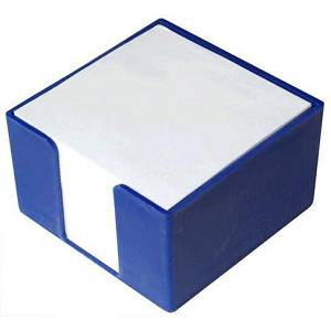 Kocka papira u pvc kutiji 8x8x5cm tamno plava 