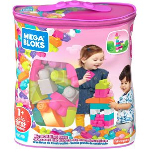 Kocke Mega Bloks Big Building Bag 60/1 roze 084179