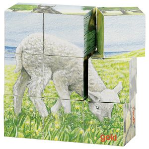 Kocke puzzle domaće životinje 9/1 Goki 576079