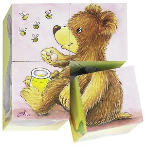 Kocke Puzzle životinje 4/1 Goki 570565