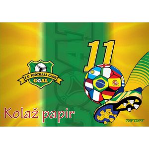 Kolaž papir A4/20Listova Football Yellow 16714