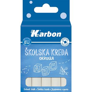 Kreda školska okrugla, bijela Karbon 10/1 060642