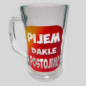 KRIGLA staklena pjeskarena 0.3L PIJEM DAKLE POSTOJIM!