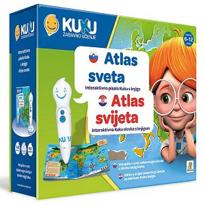 KUKU interaktivna knjiga sa olovkom - Atlas svijeta 6-12g 6/1 