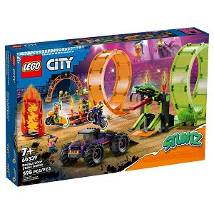 LEGO KOCKE City Arena za vratolomije s dvostrukom petljom 60339, 7+god.