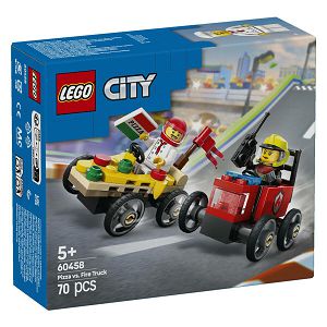 LEGO KOCKE City Auto dostavljača pizze vs. vatrogasno vozilo u utrci