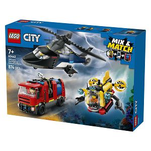 LEGO KOCKE City Helikopter, vatrogasni kamion i podmornica 60462, 7+god.
