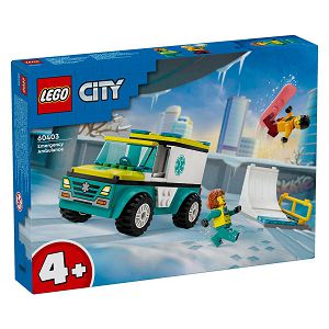 LEGO Kocke City Hitna pomoć i snowboarder 60403, 4+god.